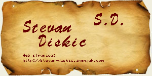 Stevan Diskić vizit kartica
